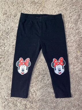 Vintage Rare Edition Disney World Minnie Mouse Girls Size 2T Pants Black Bottoms